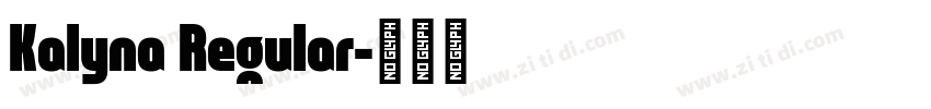 Kalyna Regular字体转换
